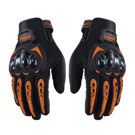 Riding Tribe MCS-17 Motorcycle Gloves Touch Screen Outdoor Riding Gloves, Size: M(Orange)-garmade.com