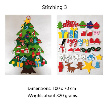 Handmade Felt Christmas Tree Decoration Children DIY Christmas Decorations, Style: Stitching 3-garmade.com