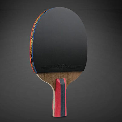 HUIESON HS-LX Six Star 5-Layer Chicken Wing Tip + 2 Layer Carbon Double Side Continuous Table Tennis Single Racket(Pen Hold Grip Racket)-garmade.com