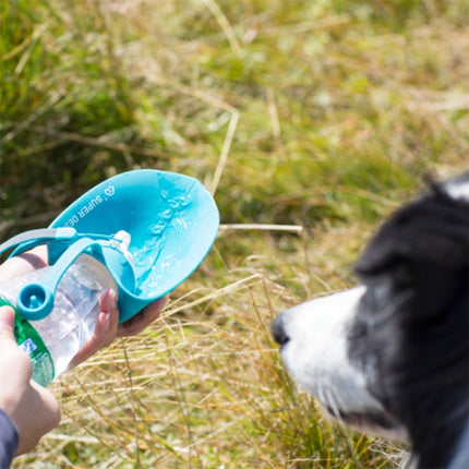 Pet Feeder Dog Out Of Cup Large Capacity Outdoor Flip Water Cup(Blue)-garmade.com