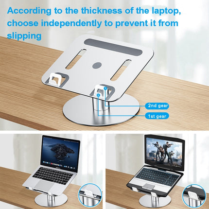 Oatsbasf 03597 Aluminum Alloy Notebook Heightening Bracket Notebook Computer Lifting Heat Dissipation Bracket Mobile Folding Table,Style: Deluxe Edition-Silver-garmade.com