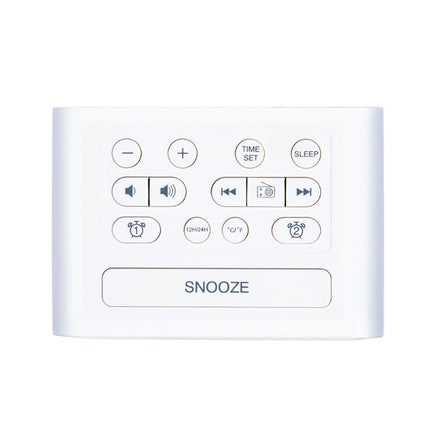 LED Digital Bedroom Alarm Clock With USB Charging Port Clock Radio Temperature Electronic Platform Clock, Specification: UK Plug(White)-garmade.com
