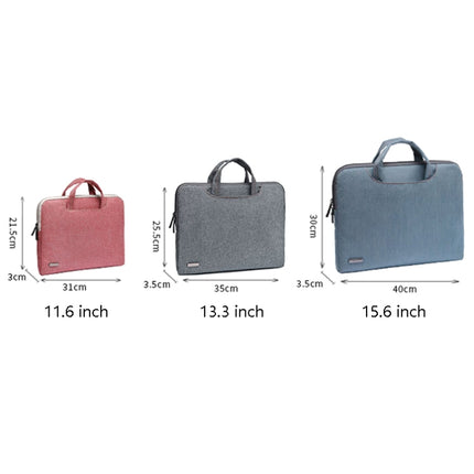LiSEN LS-116 Simple Laptop Bag Business Laptop Liner Bag, Size: 11.6 inch(PU Black)-garmade.com