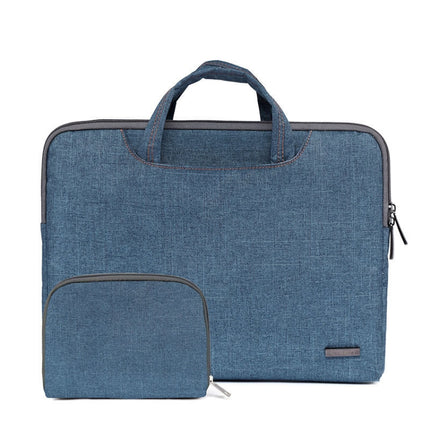 LiSEN LS-116 Simple Laptop Bag Business Laptop Liner Bag, Size: 13.3 inch(Snowflake Nylon Dark Blue)-garmade.com