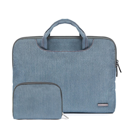 LiSEN LS-116 Simple Laptop Bag Business Laptop Liner Bag, Size: 13.3 inch(Snowflake Nylon Light Blue)-garmade.com