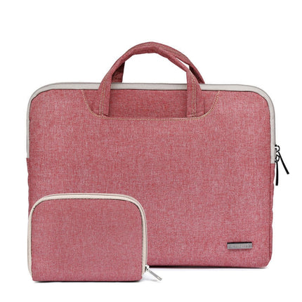 LiSEN LS-116 Simple Laptop Bag Business Laptop Liner Bag, Size: 13.3 inch(Snowflake Nylon Light Red)-garmade.com