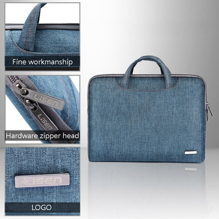 LiSEN LS-116 Simple Laptop Bag Business Laptop Liner Bag, Size: 13.3 inch(Snowflake Nylon Dark Blue)-garmade.com