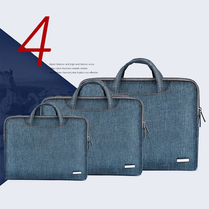 LiSEN LS-116 Simple Laptop Bag Business Laptop Liner Bag, Size: 13.3 inch(Canvas Colorful Leaves Blue)-garmade.com