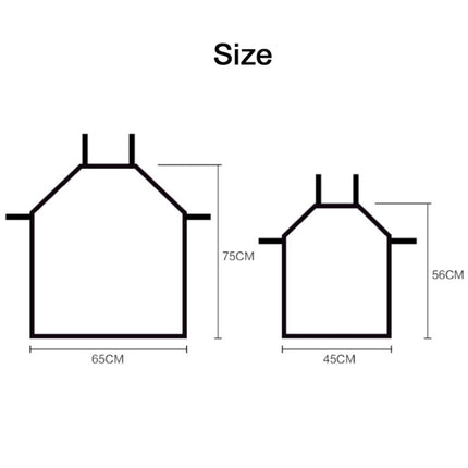 2 PCS Kitchen Linen Heart-Shaped Letters Fashion Sleeveless Apron, Specification: 45x56 cm(MeI6040)-garmade.com