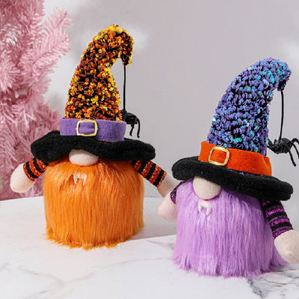 Halloween Decorative Supplies Shining Faceless Doll(Purple)-garmade.com