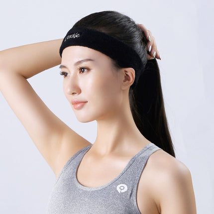 2 PCS Enochle Sports Sweat-Absorbent Headband Combed Cotton Knitted Sweatband(Black)-garmade.com