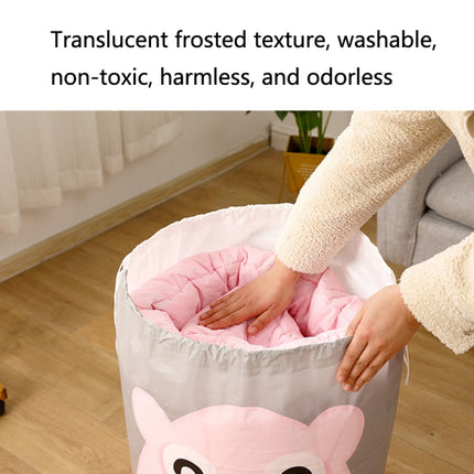 4 PCS Quilt Storage Bag Quilt Beam Opening Storage Bag Cylinder Dustproof Clothing Clothes Finishing Bag, Colour: Pink Pig-garmade.com