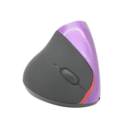 HH-111 5 Keys Wireless Vertical Charging Mouse Ergonomics Wrist Protective Mouse(Purple)-garmade.com