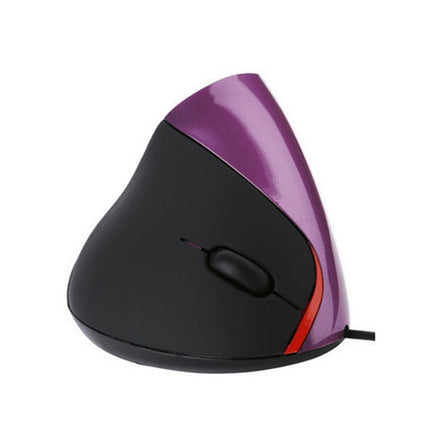 JSY-12 5 Keys USB Wired Vertical Mouse Ergonomic Wrist Brace Optical Mouse(Purple)-garmade.com