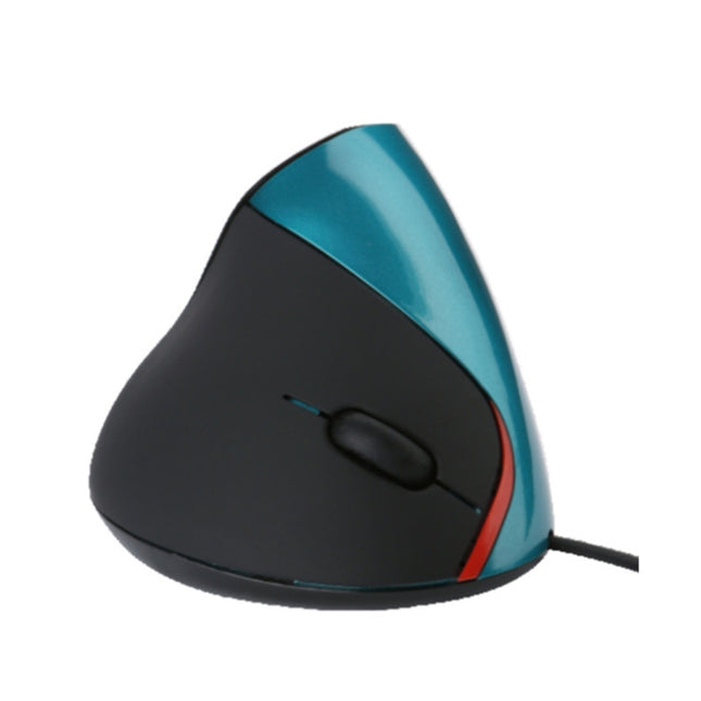 JSY-12 5 Keys USB Wired Vertical Mouse Ergonomic Wrist Brace Optical Mouse(Blue)-garmade.com
