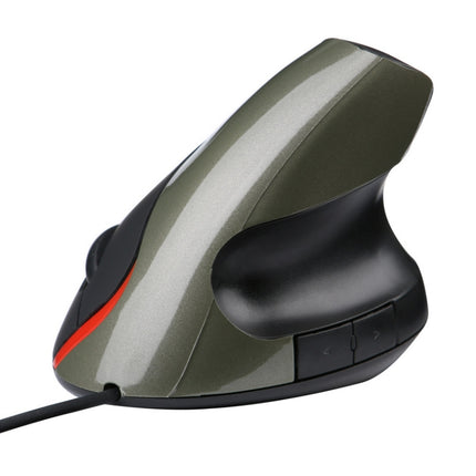 JSY-12 5 Keys USB Wired Vertical Mouse Ergonomic Wrist Brace Optical Mouse(Silver Gray)-garmade.com