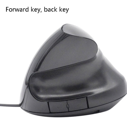 JSY-12 5 Keys USB Wired Vertical Mouse Ergonomic Wrist Brace Optical Mouse(Blue)-garmade.com