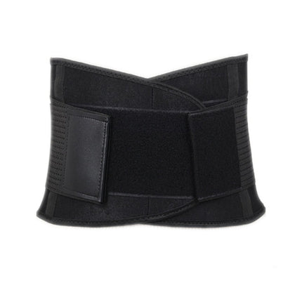 Webbing Breathable Waist Belt Squat Weightlifting Fitness Steel Plate Back Support Belt, Specification: M(Black)-garmade.com