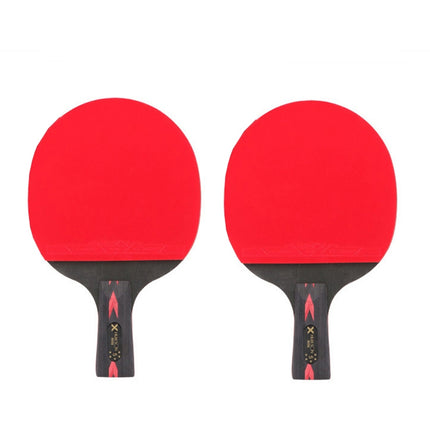 HUIESON HS-CPPX5 Five Stars Carbon Fiber Double-sided Reverse Adhesive Table Tennis Training Racket Set, Specification: Pen Hold Grip Racket-garmade.com