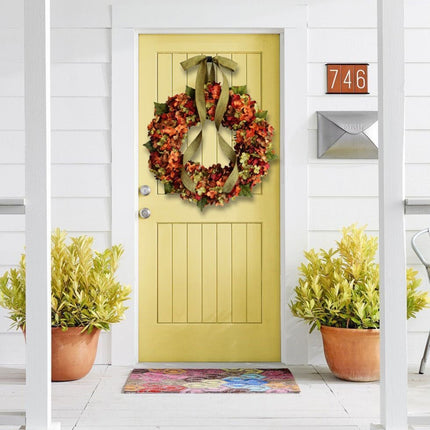 Hydrangea Wreath Door Hanging Artificial Flower Christmas Ornament, Size: 30cm-garmade.com