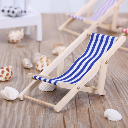 2 PCS 1:12 Beach Lounge Chair Simulation Model Outdoor Beach Scene Shooting Props Can Be Folded(Sky Blue)-garmade.com