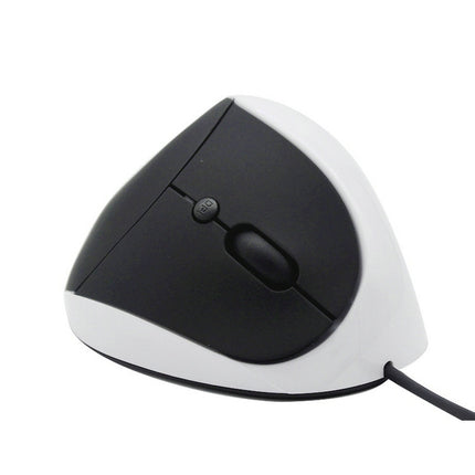 JSY-05 6 Keys Wired Vertical Mouse Ergonomics Brace Optical Mouse(White)-garmade.com