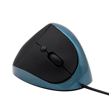 JSY-05 6 Keys Wired Vertical Mouse Ergonomics Brace Optical Mouse(Blue)-garmade.com