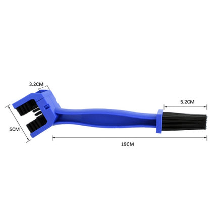 5 PCS BG-7168 Bicycle And Motorcycle Cleaning Brush Three-Sided Chain Brush, Colour: Blue-garmade.com