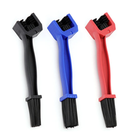 5 PCS BG-7168 Bicycle And Motorcycle Cleaning Brush Three-Sided Chain Brush, Colour: Black-garmade.com