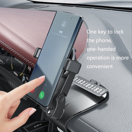 ZJ088 Car Mobile Phone Bracket Car Central Control Instrument Panel Rearview Mirror Multifunctional AR Navigation Bracket(Pink)-garmade.com