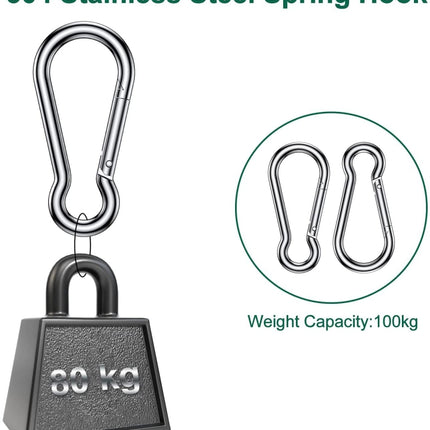 24 in 1 304 Stainless Steel Fixed Shade Sail Accessories Diamond Buckle Flower Basket Spring Buckle, Spec: M6 Set-garmade.com