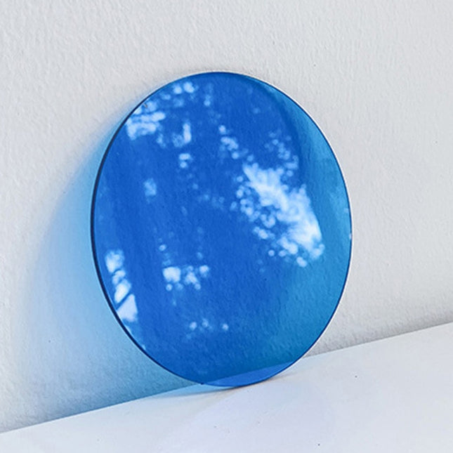 Translucent Blue Round Sheet Studio Background Ornament Photo Props-garmade.com