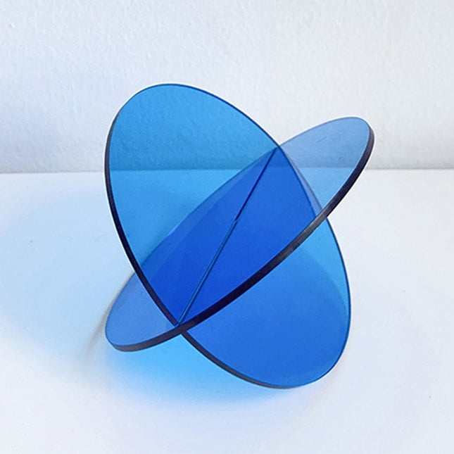 Translucent Blue Cross Circle Studio Background Ornament Photo Props-garmade.com