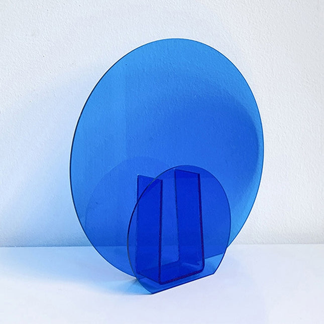 Blue Round Acrylic Ornament Studio Background Ornament Photo Props-garmade.com