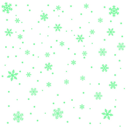 1set Christmas Luminous Fluorescent Snowflake Decoration Sticker,Style: BQ028 Static Electricity-garmade.com