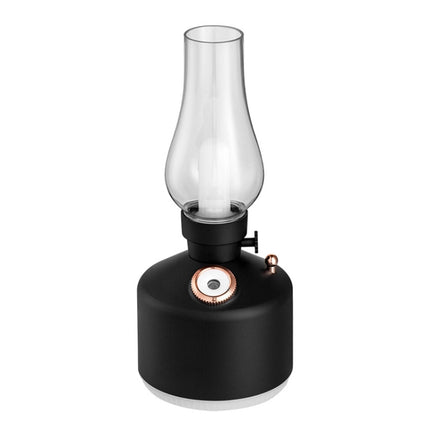LED Retro Night Light Bar Cafe Restaurant Bedside Atmosphere Light Humidifier(Black)-garmade.com