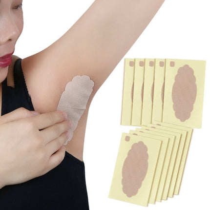 10 PCS Underarm Antiperspirant Patch Armpit Sweat Pad Foot Sweat Absorbing Deodorant Patch(Flesh Color As Shown)-garmade.com