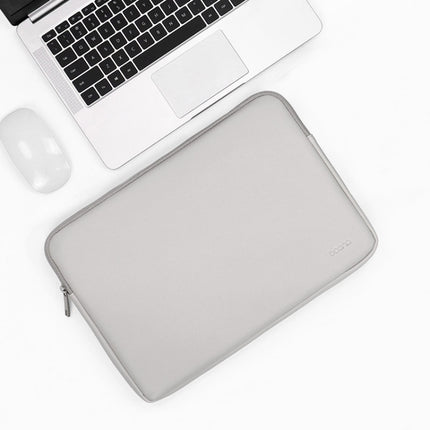 Baona BN-Q001 PU Leather Laptop Bag, Colour: Grey, Size: 13/13.3/14 inch-garmade.com