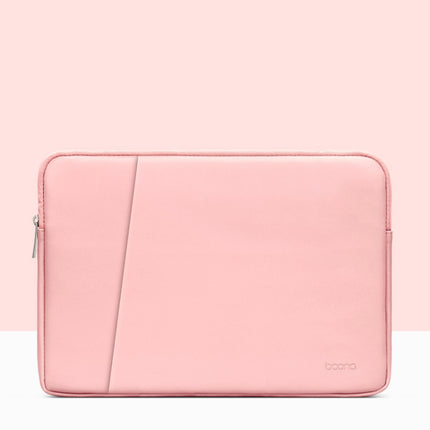 Baona BN-Q004 PU Leather Laptop Bag, Colour: Double-layer Pink, Size: 13/13.3/14 inch-garmade.com