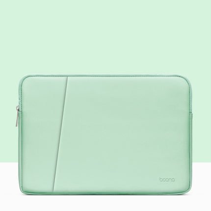 Baona BN-Q004 PU Leather Laptop Bag, Colour: Double-layer Mint Green, Size: 15/15.6 inch-garmade.com