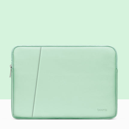 Baona BN-Q004 PU Leather Laptop Bag, Colour: Double-layer Mint Green, Size: 16/17 inch-garmade.com