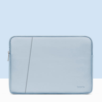 Baona BN-Q004 PU Leather Laptop Bag, Colour: Double-layer Sky Blue, Size: 13/13.3/14 inch-garmade.com