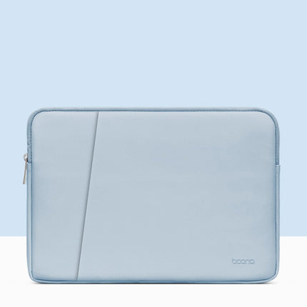 Baona BN-Q004 PU Leather Laptop Bag, Colour: Double-layer Sky Blue, Size: 16/17 inch-garmade.com