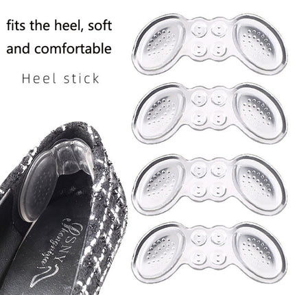 5 Pairs Soft And Abrasion-Resistant GEL Heel Stickers High-Heeled Laces Sticky Invisible Transparent Anti-Drop Heel Stickers(Thin Section-Transparent)-garmade.com
