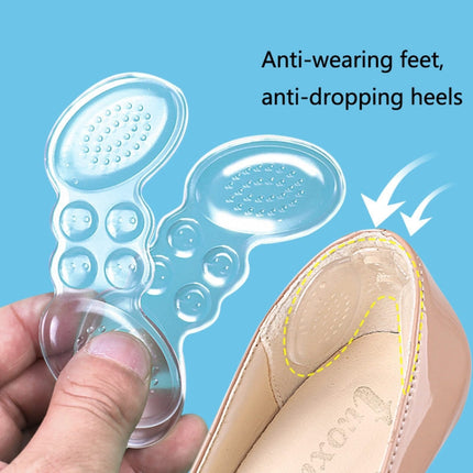 5 Pairs Soft And Abrasion-Resistant GEL Heel Stickers High-Heeled Laces Sticky Invisible Transparent Anti-Drop Heel Stickers(Thin Section-Transparent)-garmade.com