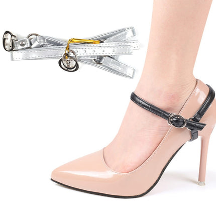 3 Pairs High Heels Prevent Heel Drop Shoe Strap(Silver)-garmade.com
