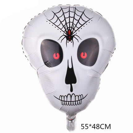 Halloween Aluminum Film Balloon Party Decoration,Style: Skull Head-garmade.com