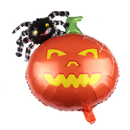 Halloween Aluminum Film Balloon Party Decoration,Style: Pumpkin Spider-garmade.com