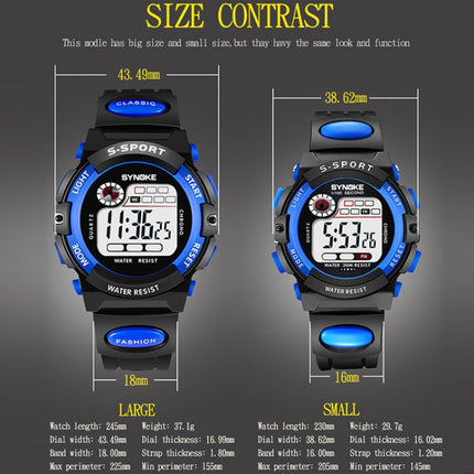 SYNOKE 99269 Children Sports Waterproof Digital Watch, Colour: Large (Yellow)-garmade.com