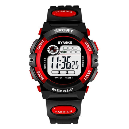 SYNOKE 99269 Children Sports Waterproof Digital Watch, Colour: Large (Red)-garmade.com